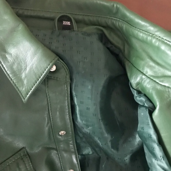 Leather shirt Jacket - Picture 3 of 9